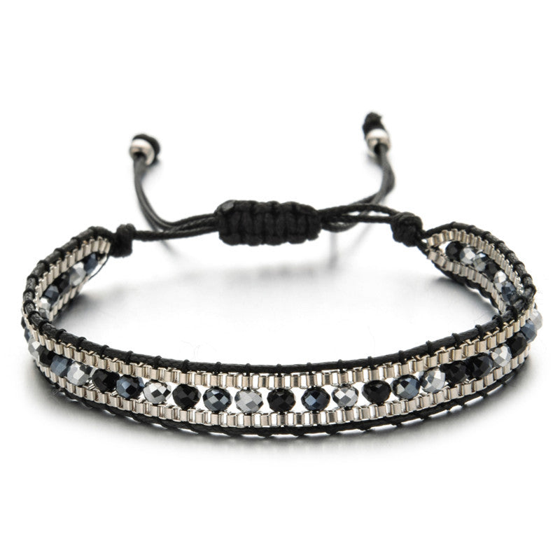 Wholesale Handwoven Vintage Ethnic Style Diamond Bracelet