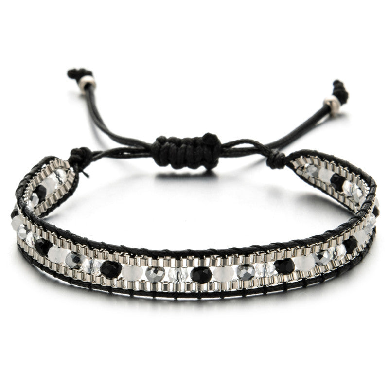 Wholesale Handwoven Vintage Ethnic Style Diamond Bracelet