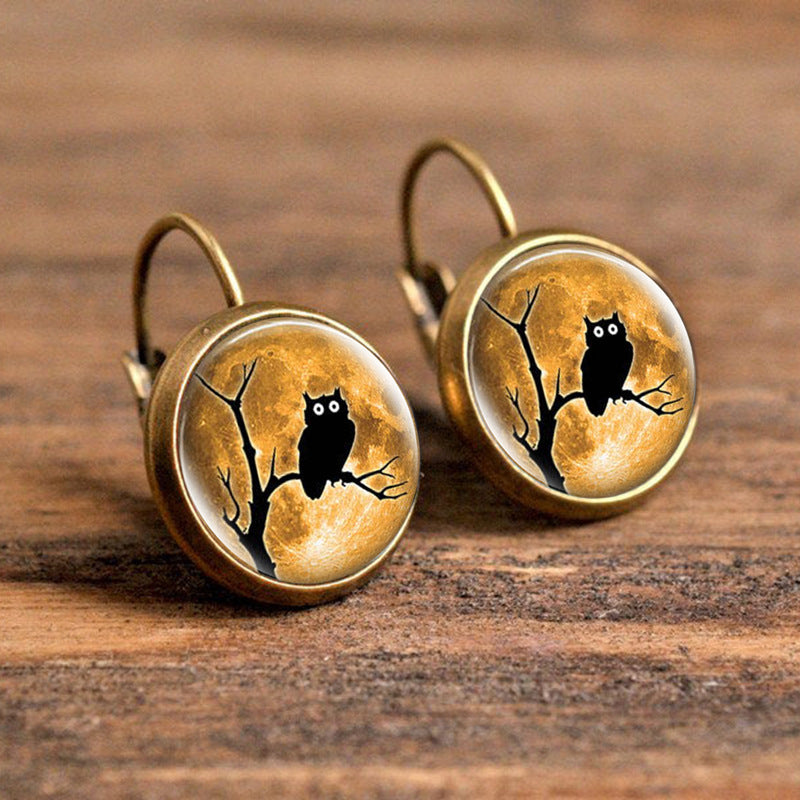 Wholesale Time Gem Animal Pattern Earrings