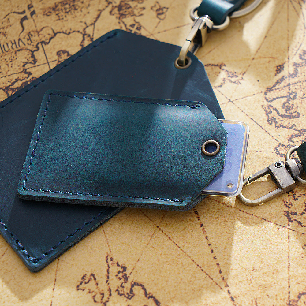 Wholesale Handmade Cowhide Mini Bus Card Holder Leather
 Keychain