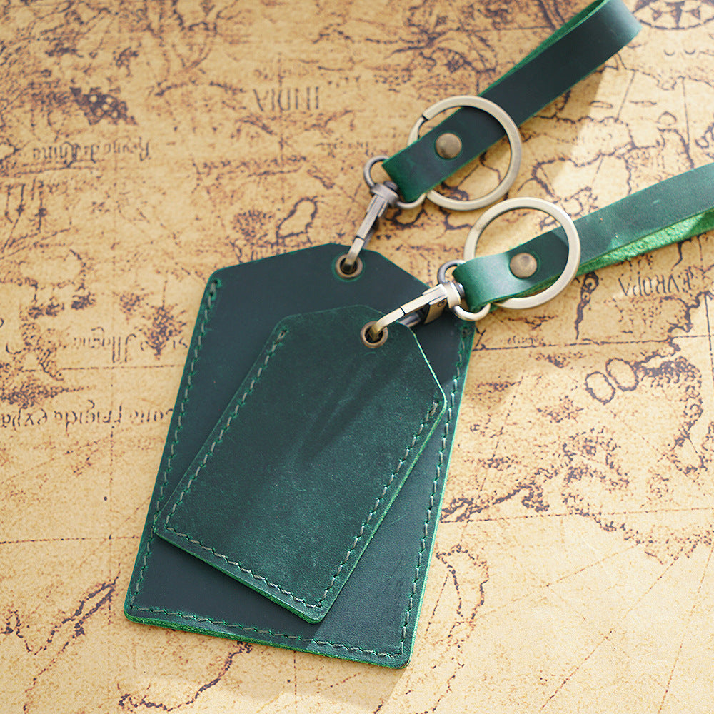 Wholesale Handmade Cowhide Mini Bus Card Holder Leather
 Keychain