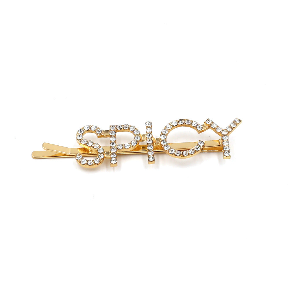 Wholesale Alloy Diamond Letter Hair Clips