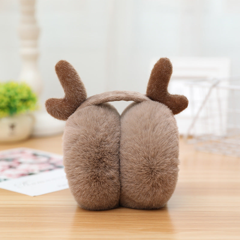 Wholesale Warm Plush Winter Girl Cute Antifreeze Folding Ear Warmer