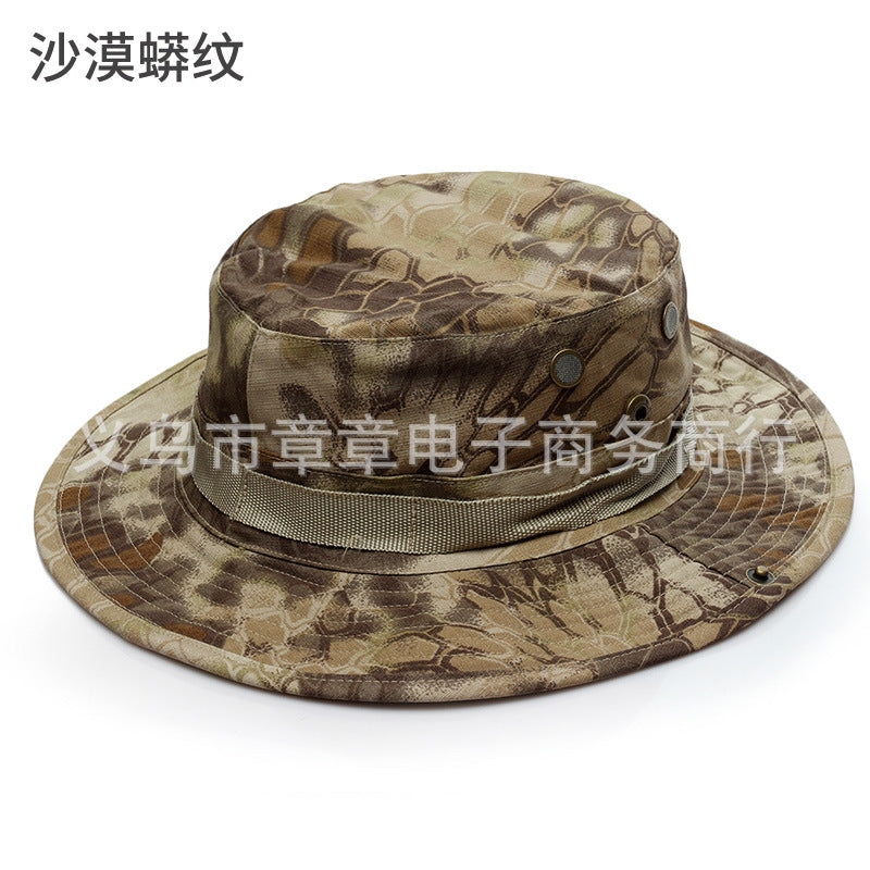 Wholesale Military Fan Outdoor Python Pattern Camouflage Mountaineering Fisherman Hat