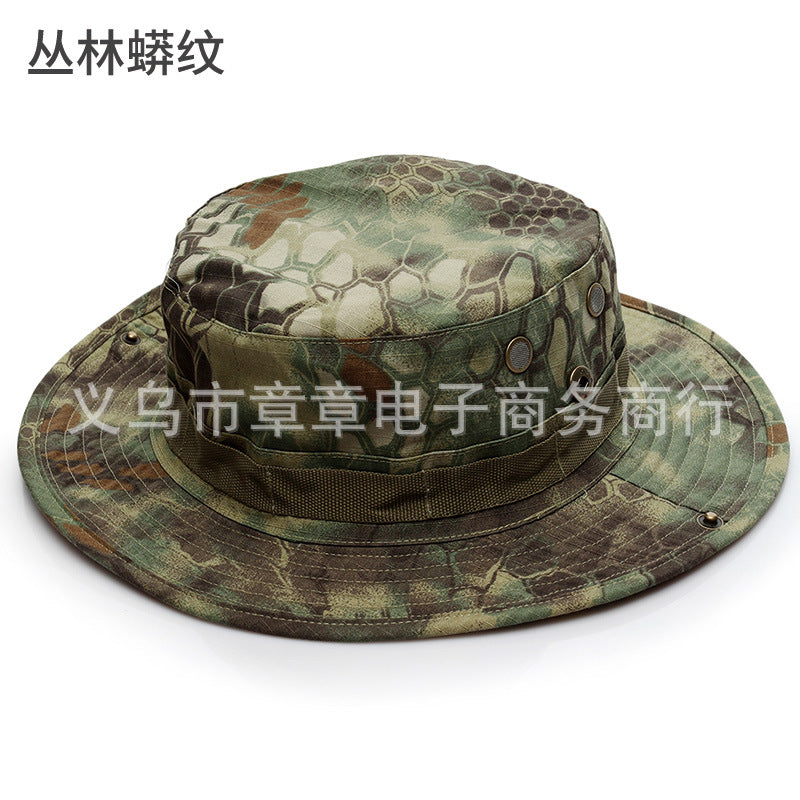 Wholesale Military Fan Outdoor Python Pattern Camouflage Mountaineering Fisherman Hat