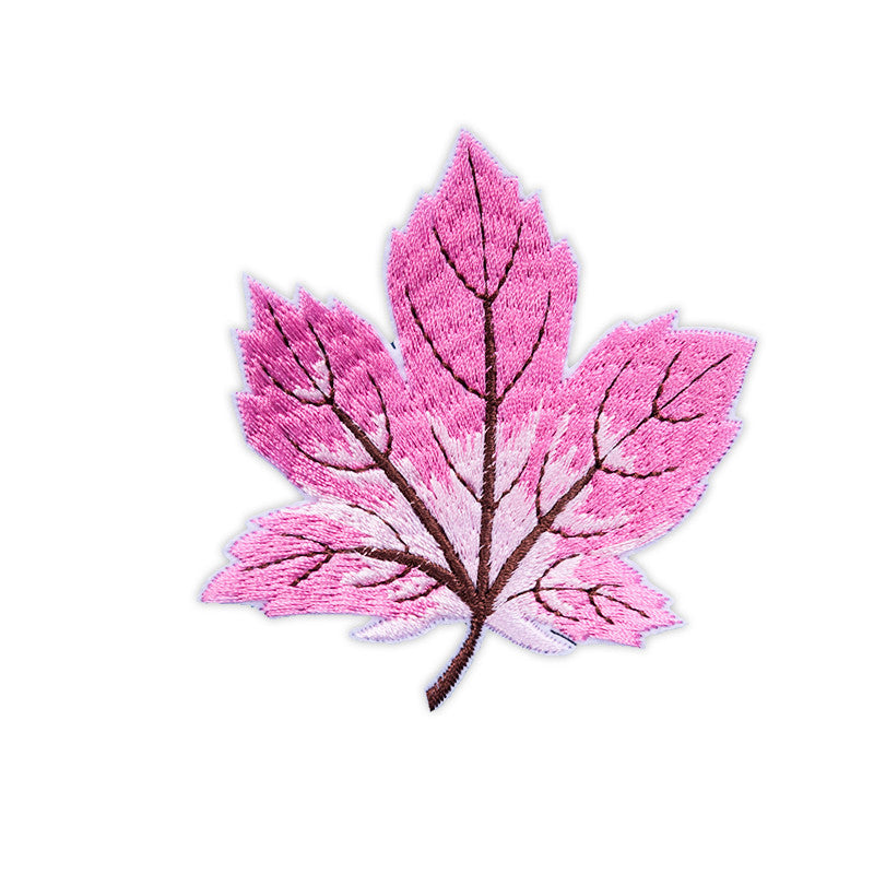 Wholesale Cartoon Maple Leaf Embroidered Fabric Patch Badge
