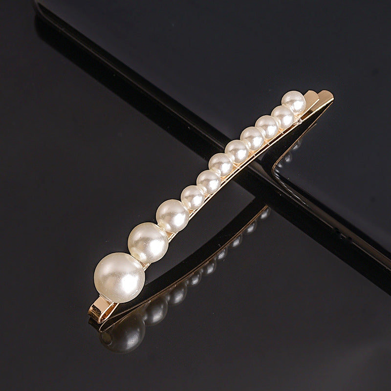 Wholesale Love Pearl Bow Line Hair Clips