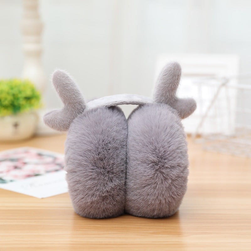 Wholesale Warm Plush Winter Girl Cute Antifreeze Folding Ear Warmer