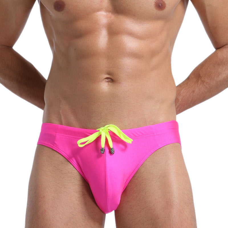 Wholesale Lace Up Triangle Men's Quick Dry Beach Swimming Briefs