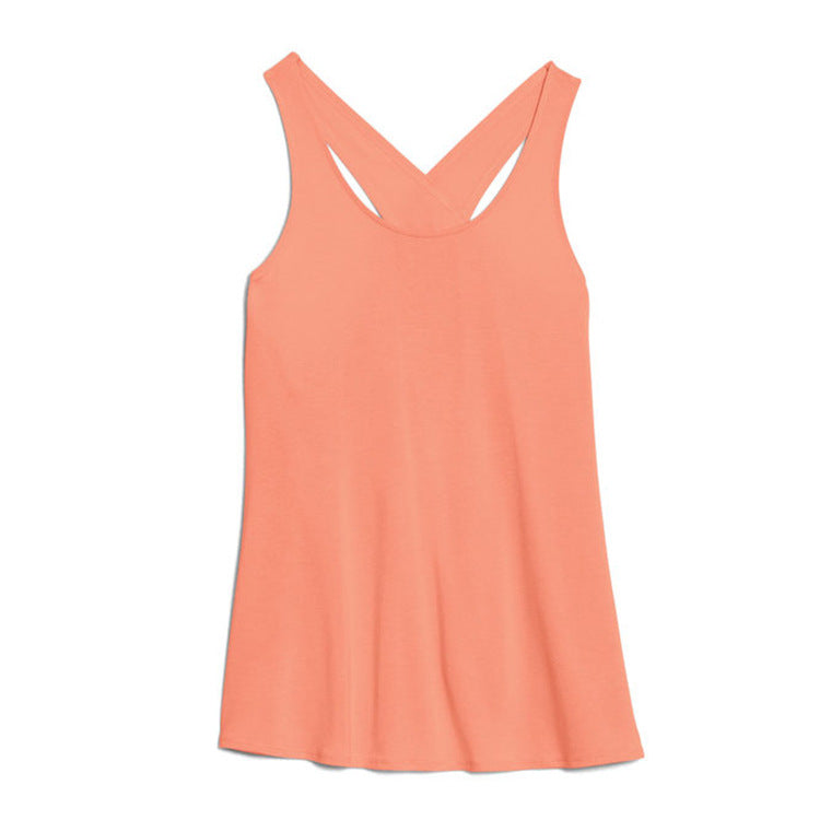 Wholesale Summer Sports Fitness Loose U Neck Vest