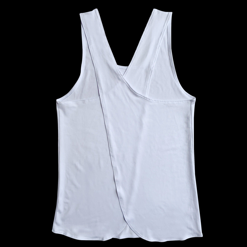 Wholesale Summer Sports Fitness Loose U Neck Vest