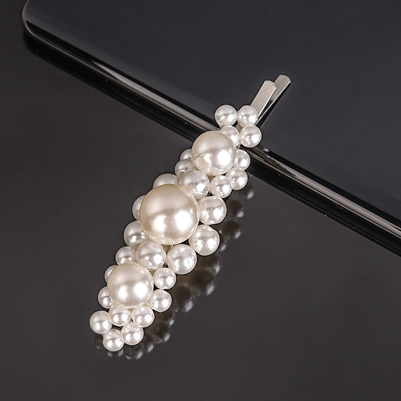 Wholesale Love Pearl Bow Line Hair Clips