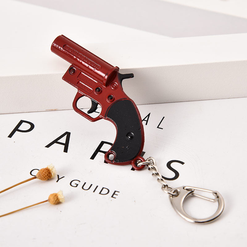 Wholesale Metal Keychain Edge Accessories Smoke Bomb Hand Cannon Oil Tank Survival Gift Pendant Office Culture Educational Sup