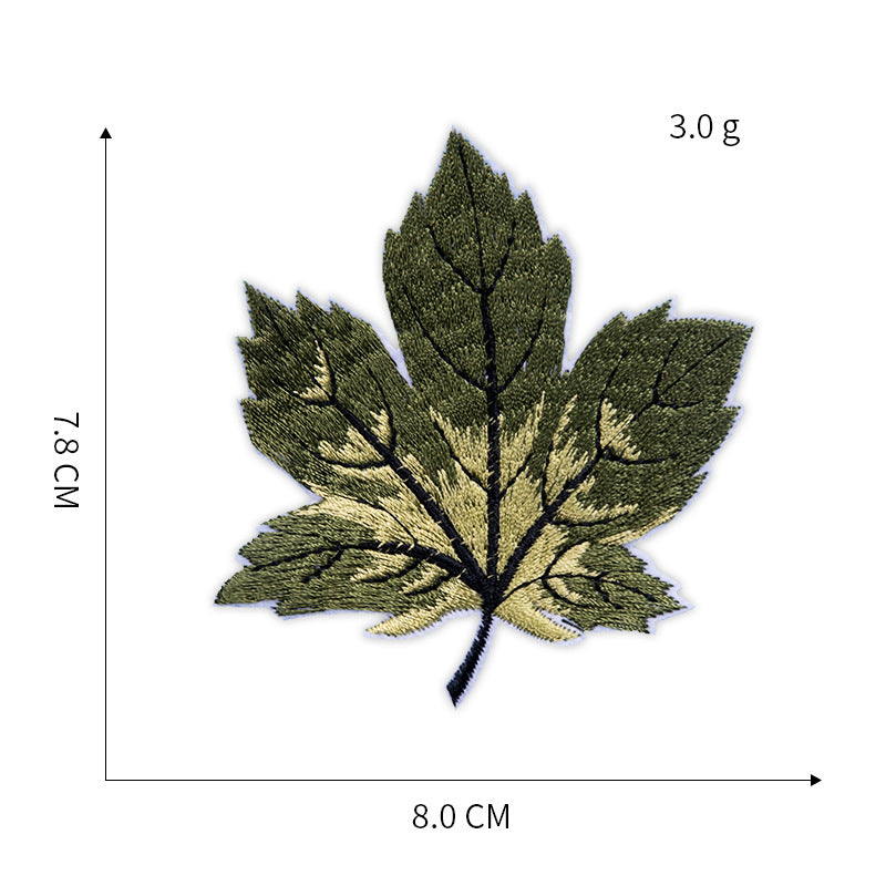 Wholesale Cartoon Maple Leaf Embroidered Fabric Patch Badge