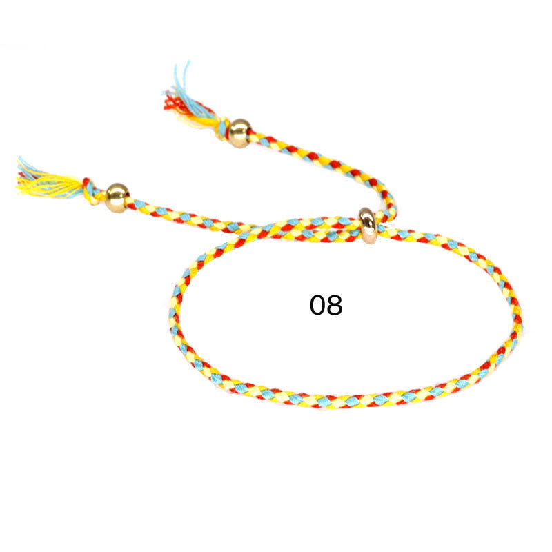 Pulsera de algodón colorido de borde de cobre de cobre al por mayor