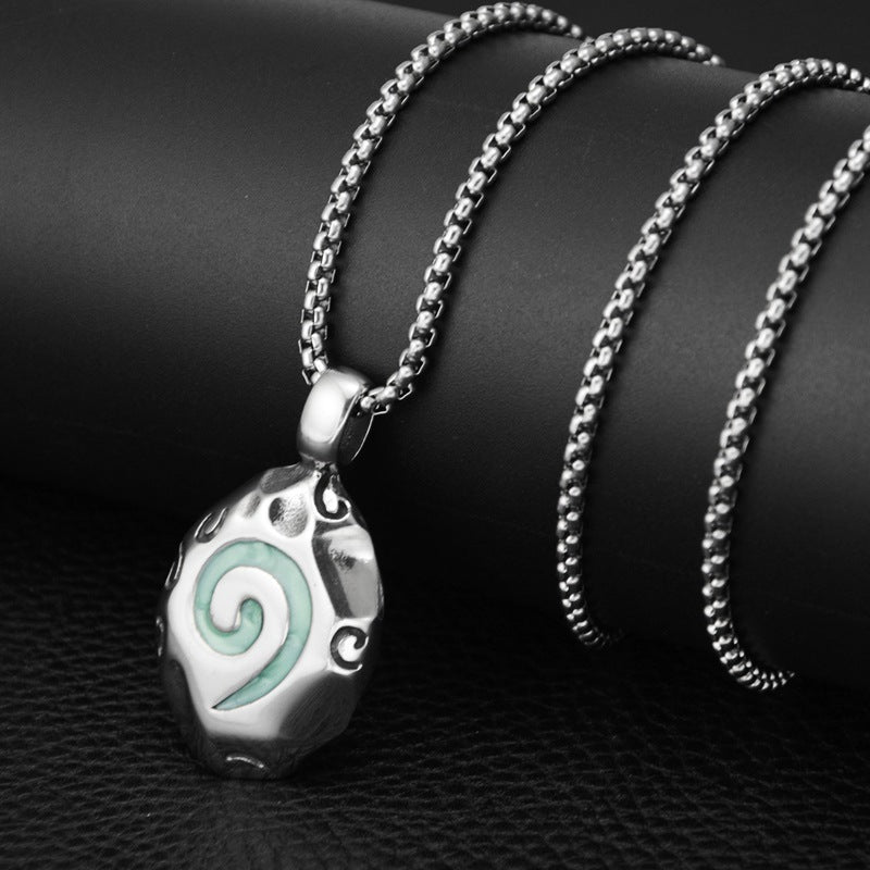 Wholesale Stylish Spiral Pendant Necklace In Titanium Steel Unisex Hip Hop Jewelry Accessory For Everyday Wear And Boutique Resale