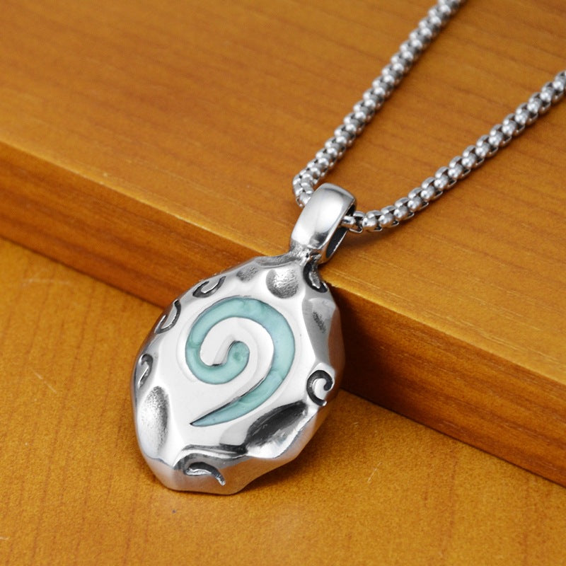 Wholesale Stylish Spiral Pendant Necklace In Titanium Steel Unisex Hip Hop Jewelry Accessory For Everyday Wear And Boutique Resale