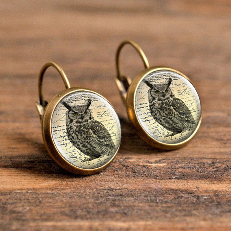 Wholesale Time Gem Animal Pattern Earrings