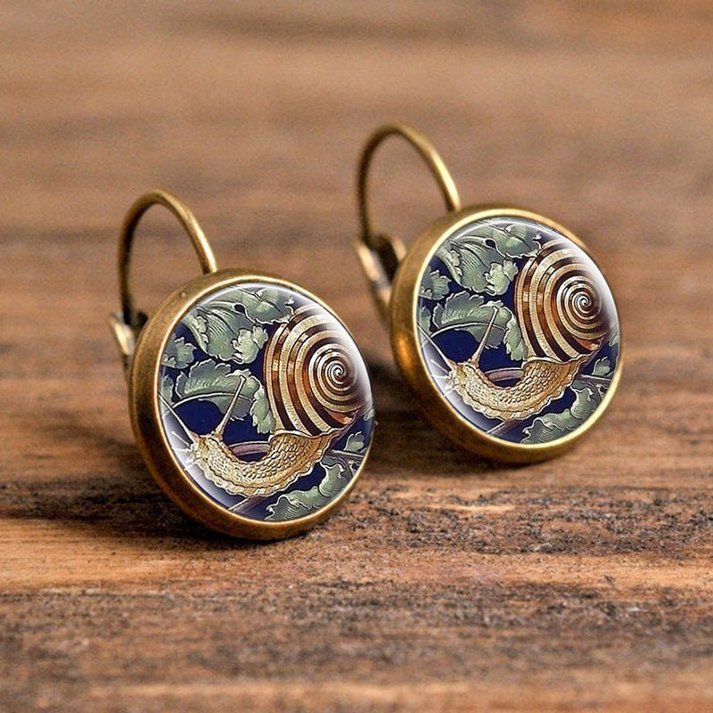 Wholesale Time Gem Animal Pattern Earrings
