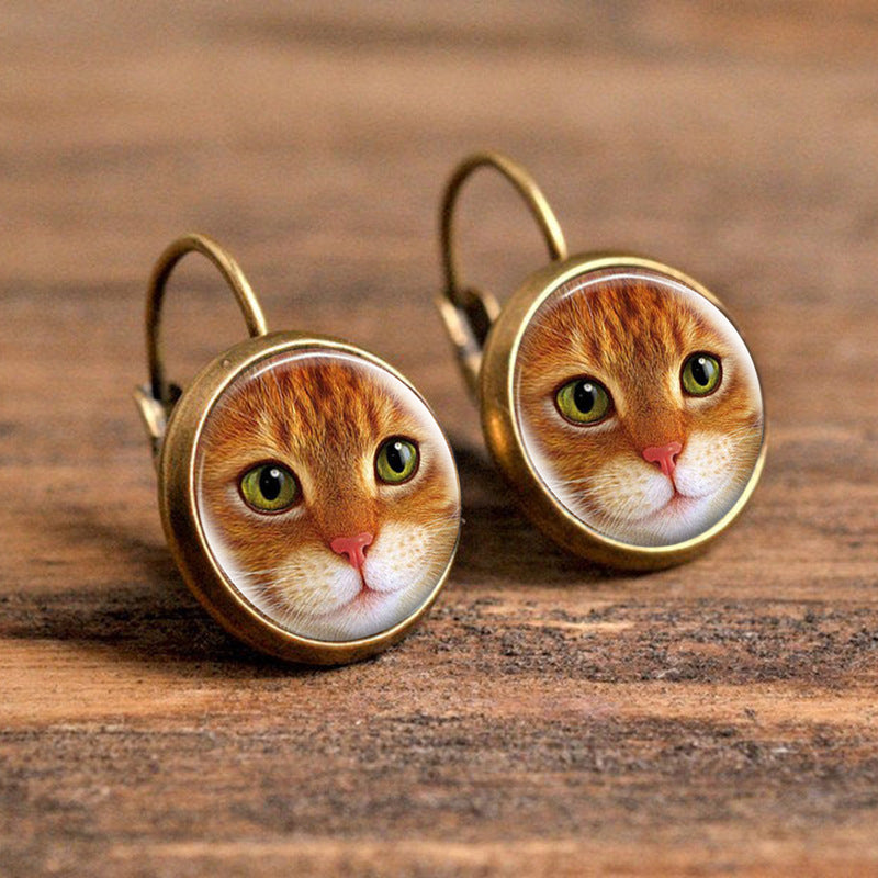 Wholesale Time Gem Animal Pattern Earrings