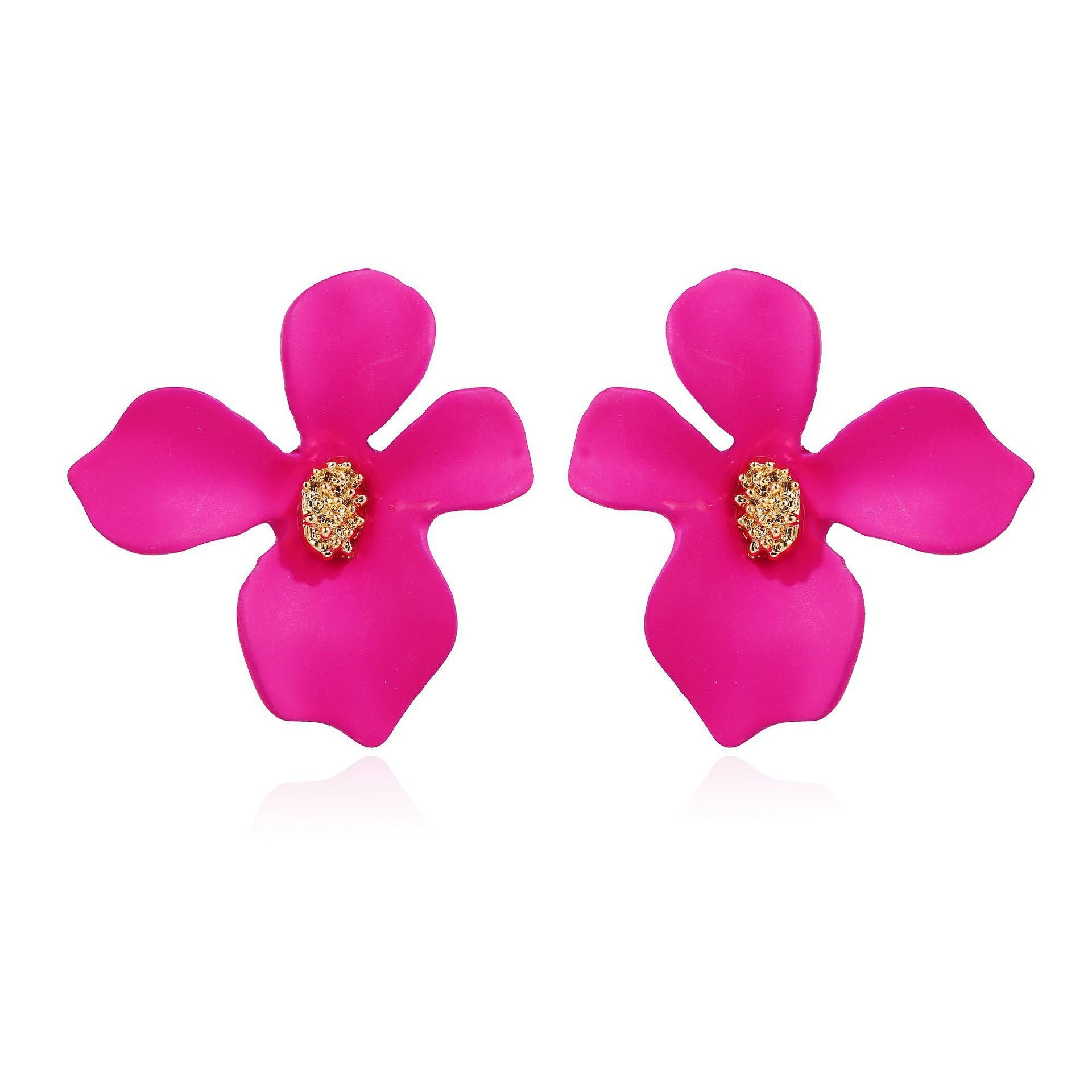 Wholesale Alloy Small Fresh Petals Earrings