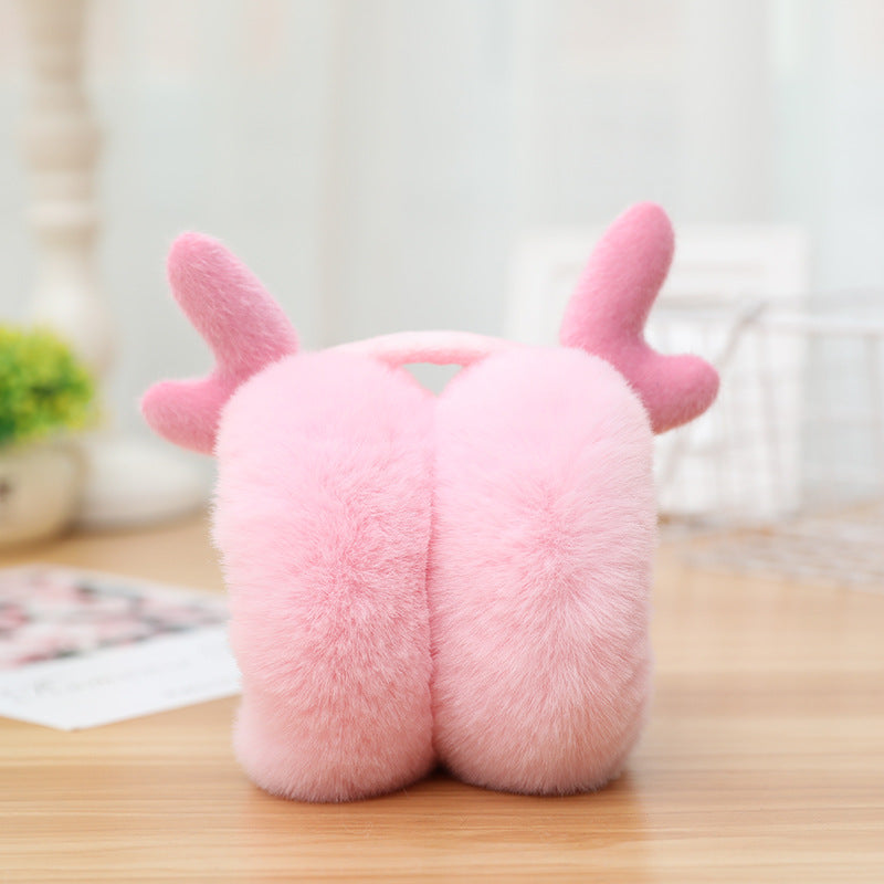 Wholesale Warm Plush Winter Girl Cute Antifreeze Folding Ear Warmer