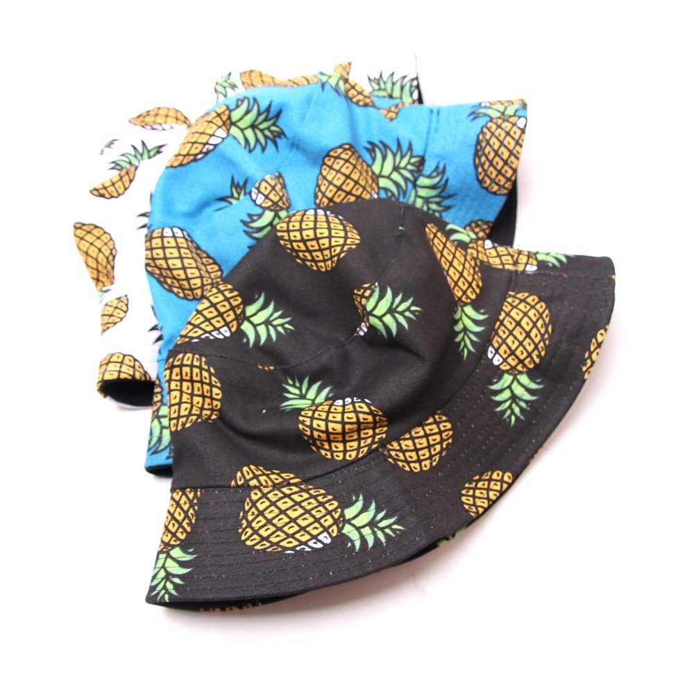 Wholesale Fruit Pineapple Reversible Bucket Hat