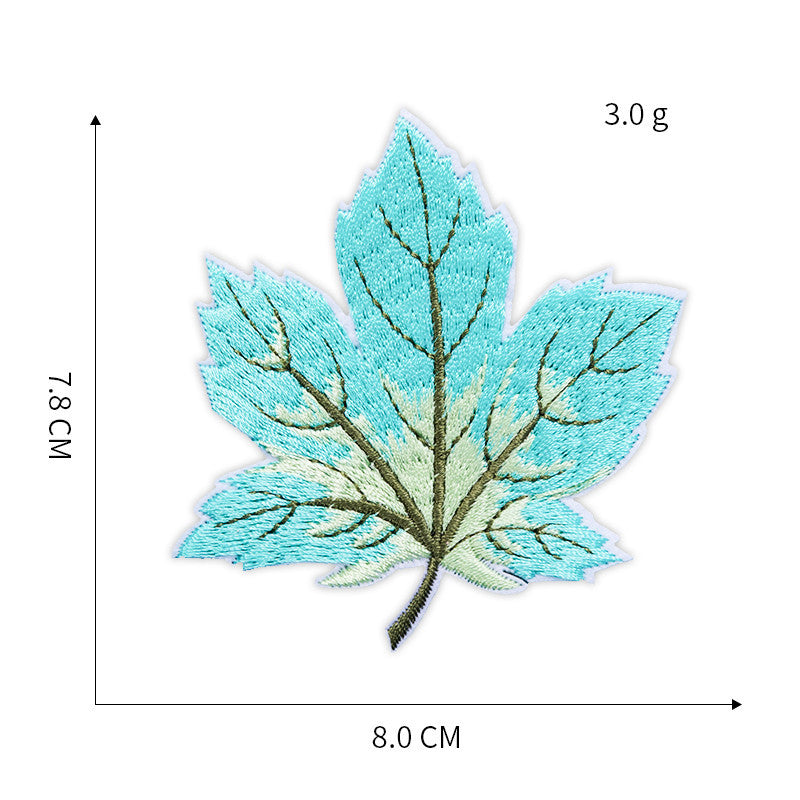 Wholesale Cartoon Maple Leaf Embroidered Fabric Patch Badge