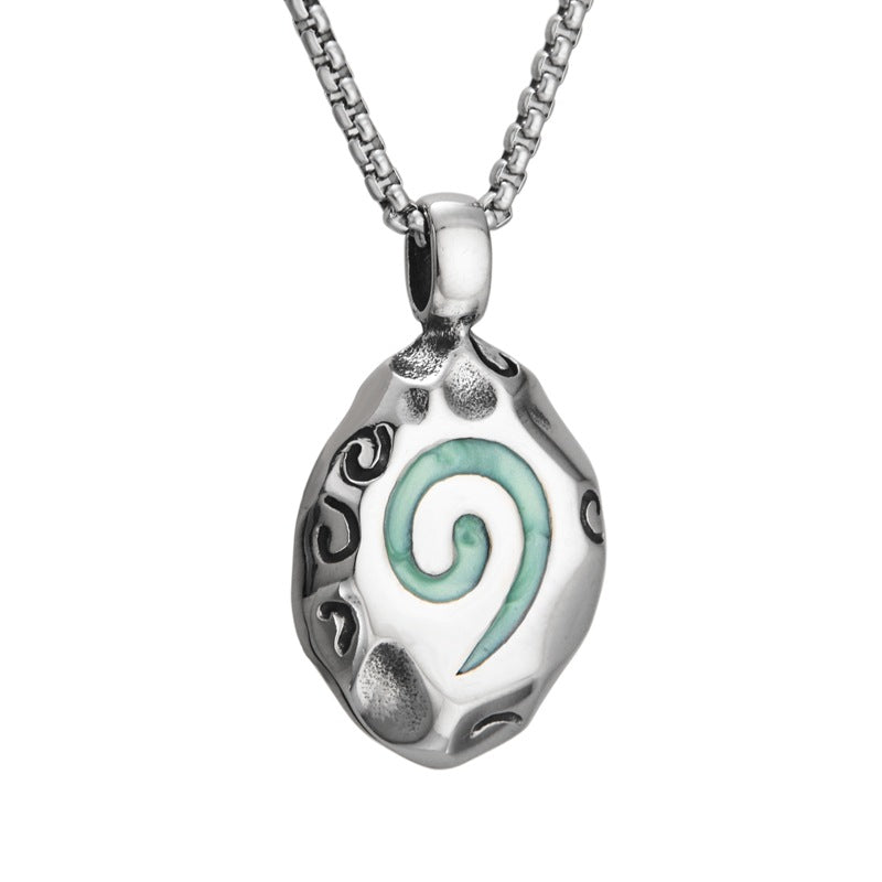Wholesale Stylish Spiral Pendant Necklace In Titanium Steel Unisex Hip Hop Jewelry Accessory For Everyday Wear And Boutique Resale