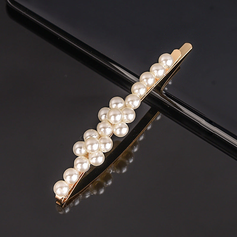 Wholesale Love Pearl Bow Line Hair Clips
