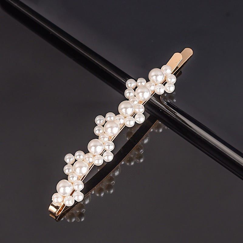 Wholesale Love Pearl Bow Line Hair Clips
