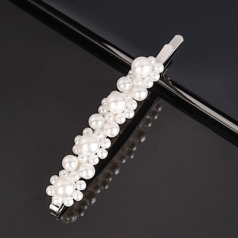 Wholesale Love Pearl Bow Line Hair Clips
