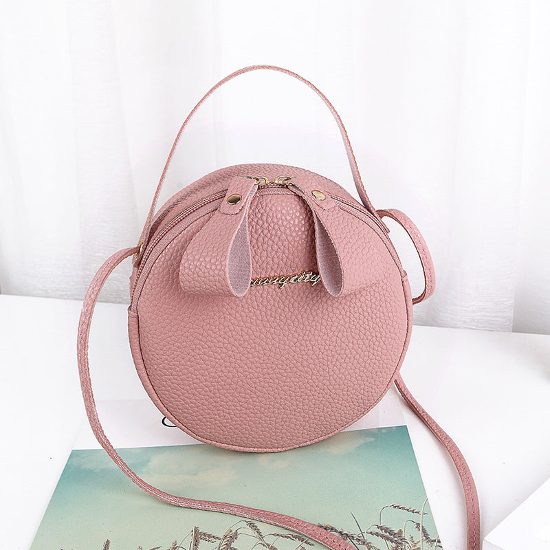 Wholesale Mini Small Bag Crossbody Litchi Pattern PU Single Shoulder Round Bag