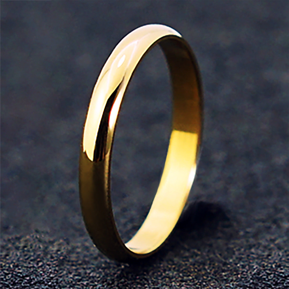 Wholesale Titanium Steel Couple Tricolor Ring