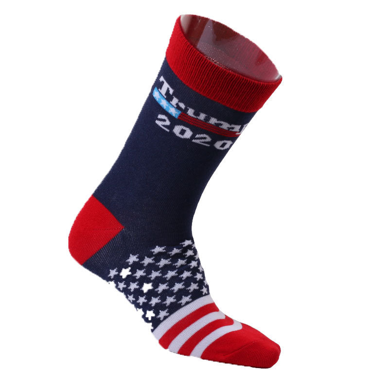 Wholesale United States Flag Casual Letter Striped Socks