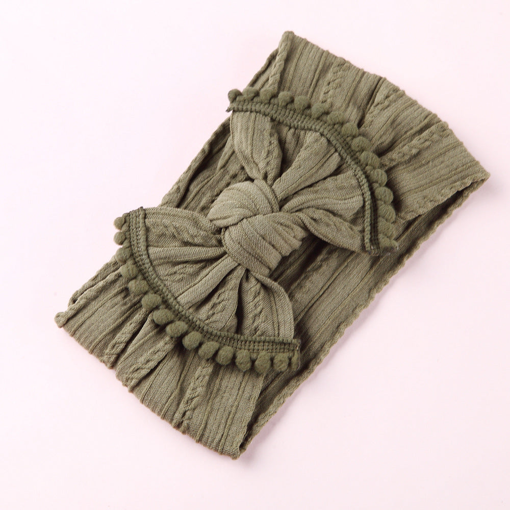 Wholesale Hair Ball Bow Nylon Children's Headbands