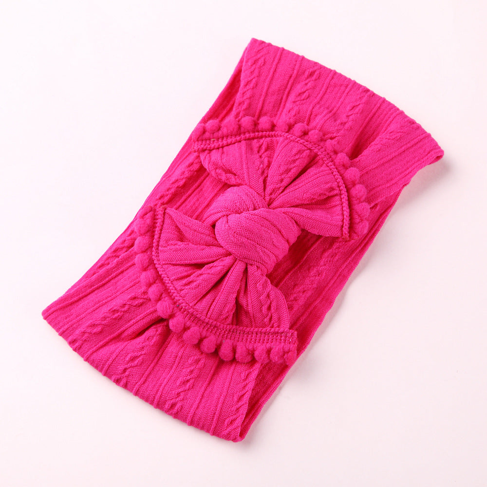 Wholesale Hair Ball Bow Nylon Children's Headbands