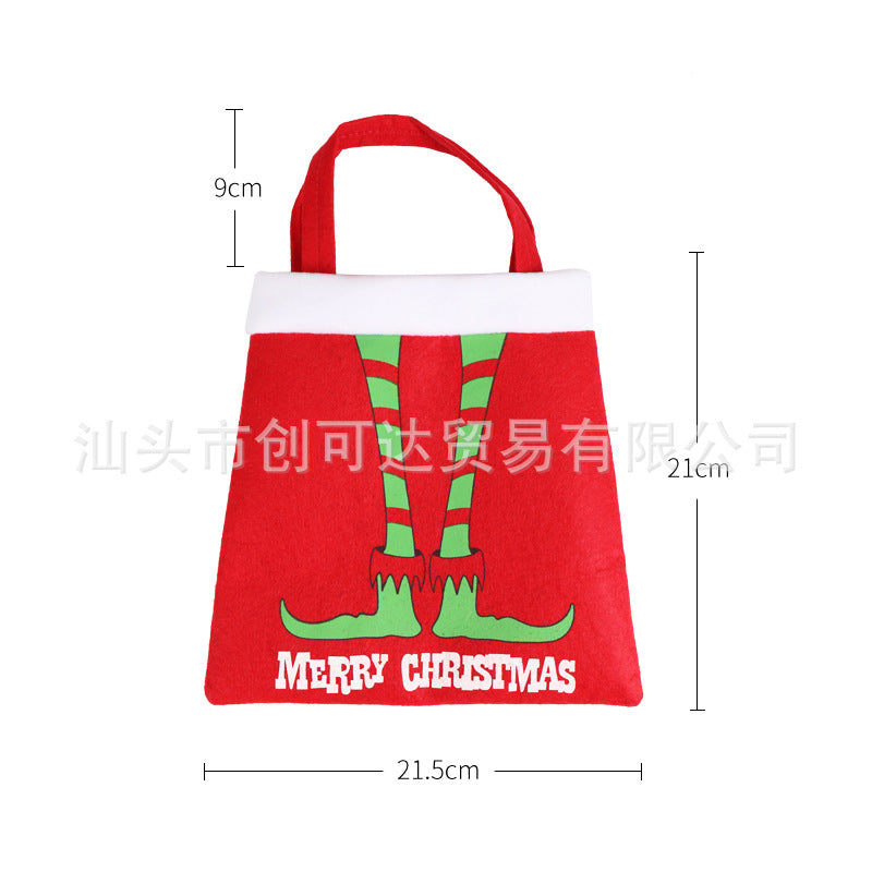 Wholesale Christmas Tree Non Woven Fabric Candy Santa Claus Gift Bag
