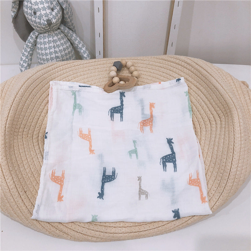 Wholesale baby 60*60 bamboo cotton gauze saliva towel