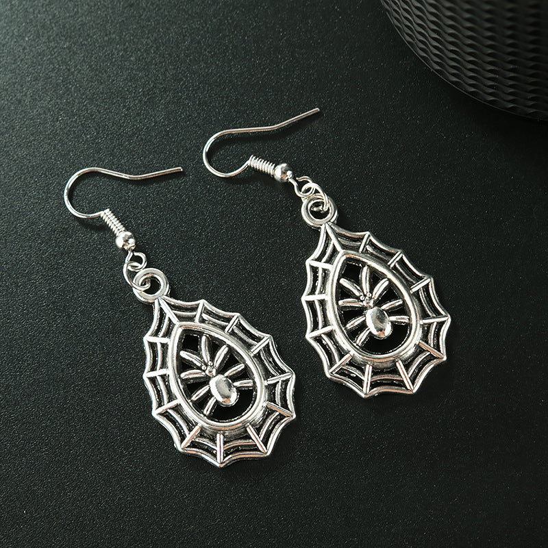 Pendientes de aleación de araña para el ojo de palma del esqueleto al por mayor