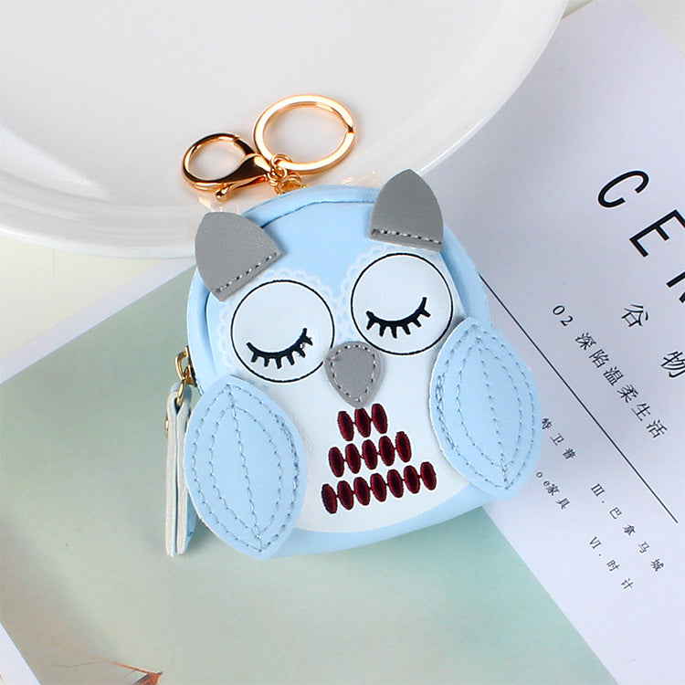Wholesale PU Key Bag Owl Coin Purse Keychain