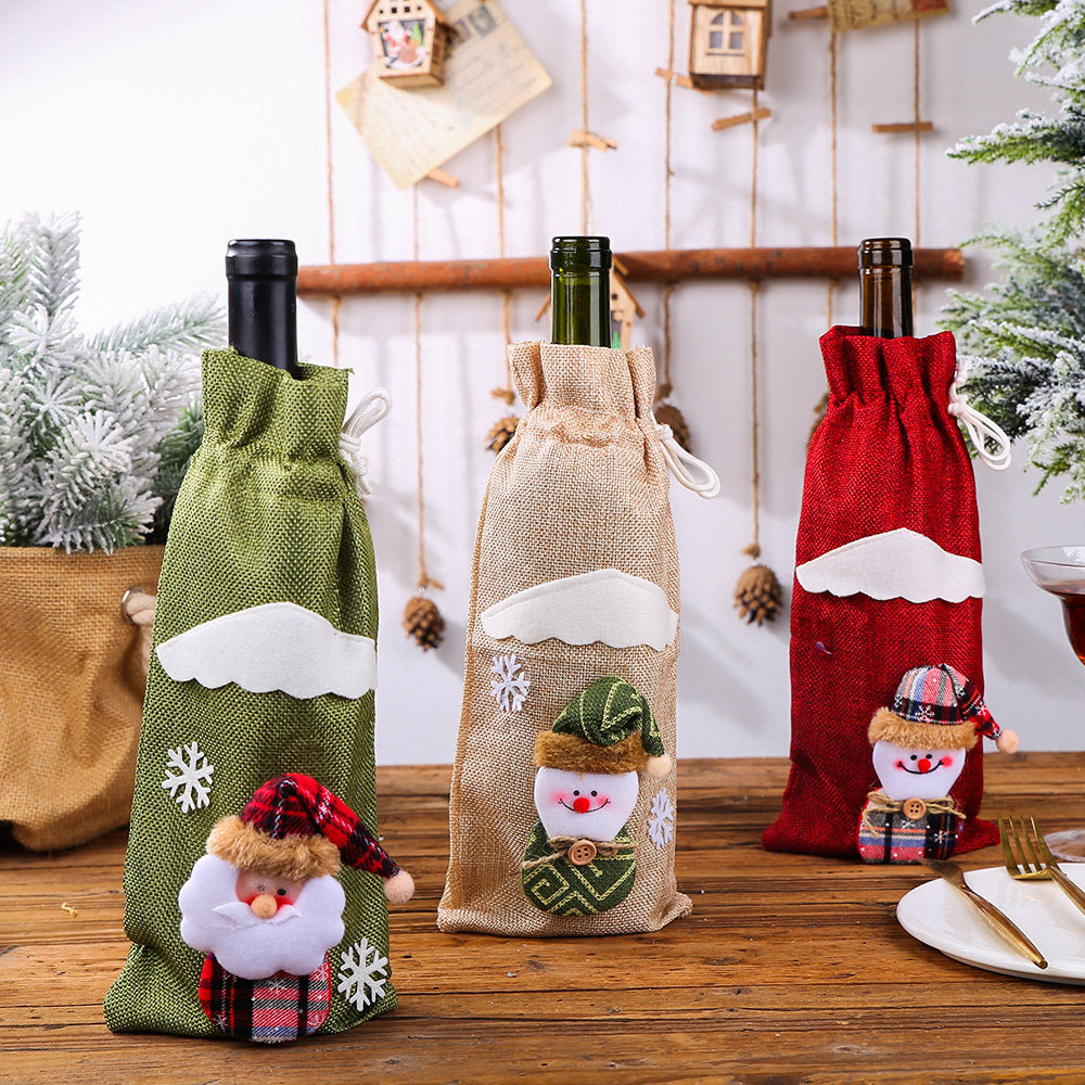 Wholesale Creative New Christmas Bottle Set Table Dress