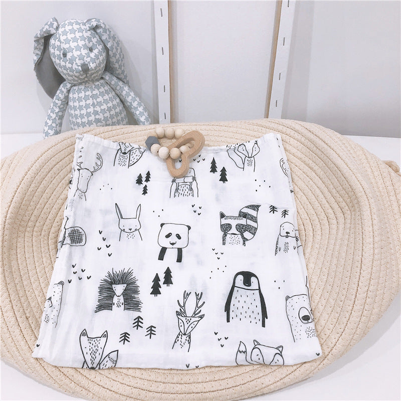 Wholesale baby 60*60 bamboo cotton gauze saliva towel