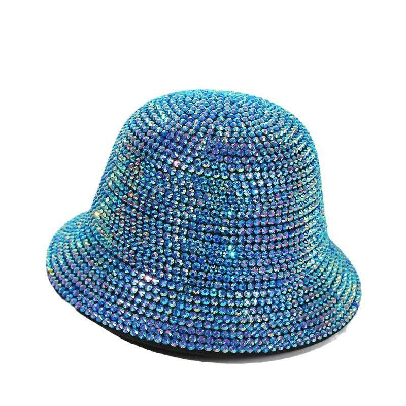 Wholesale Woolen Sparkling Diamond Performance Fisherman Hats