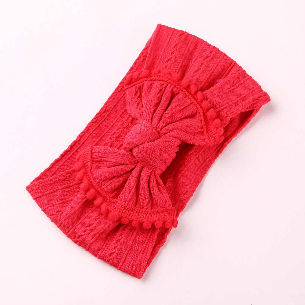 Wholesale Hair Ball Bow Nylon Children's Headbands