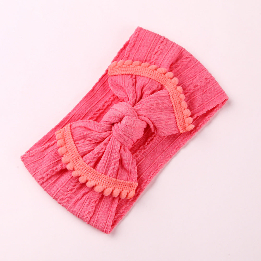 Wholesale Hair Ball Bow Nylon Children's Headbands
