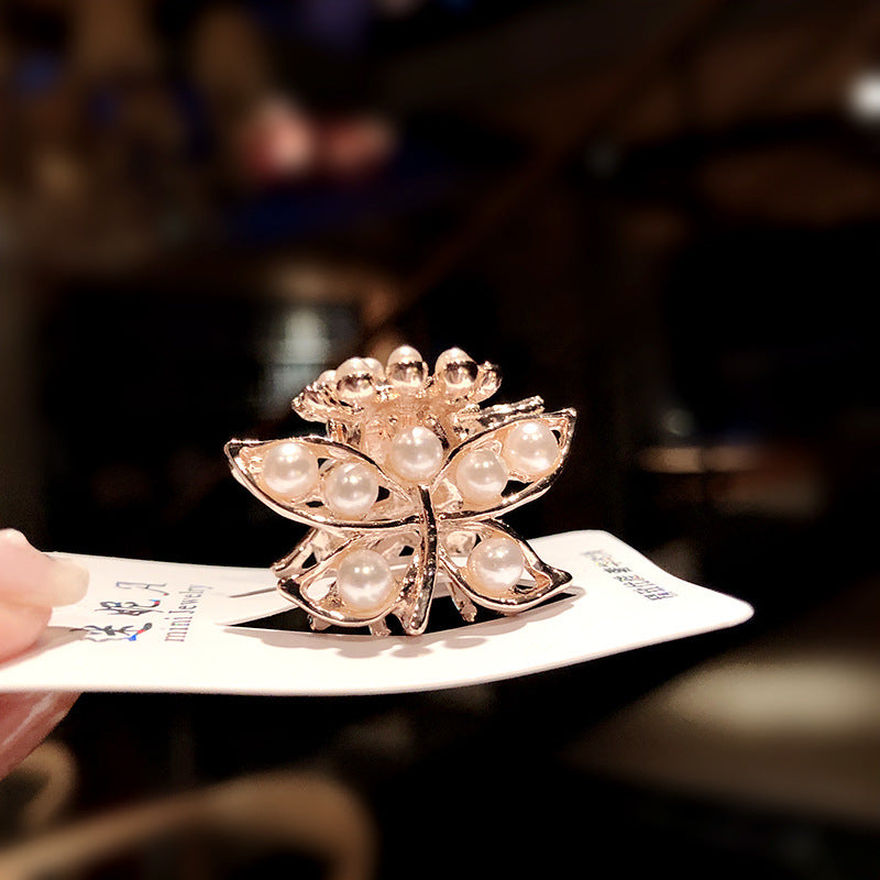 Wholesale Pearl Metal Geometric Hair Clip