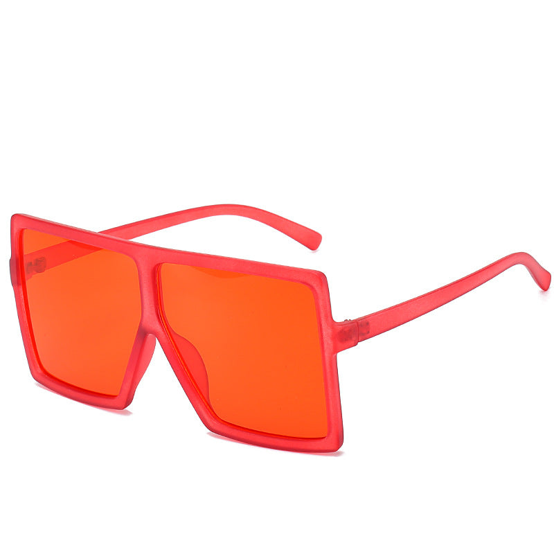 Wholesale Large Square Frame Fashionable Colorful Sunglasses