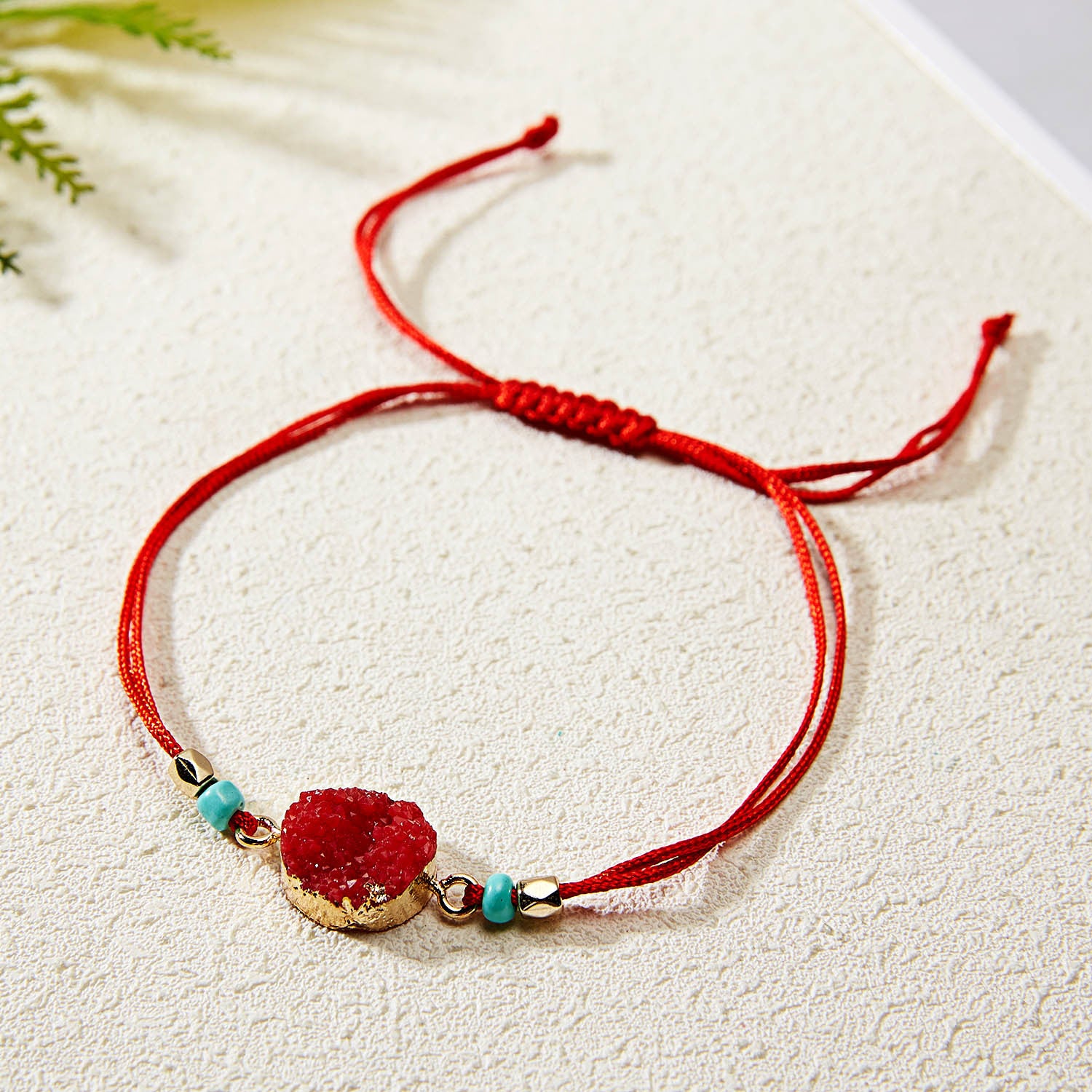 Wholesale Resin Imitation Natural Stone Handwoven Paper Card Bracelet