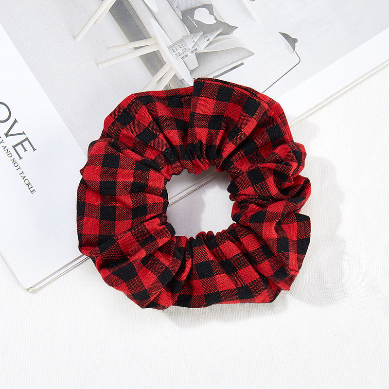 Wholesale Plaid Fabric Hair Rope